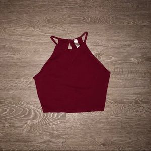 Burgundy crop top